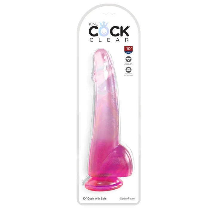Dildos Pipedream King Cock 10 Inch Dildo with Balls Pink
