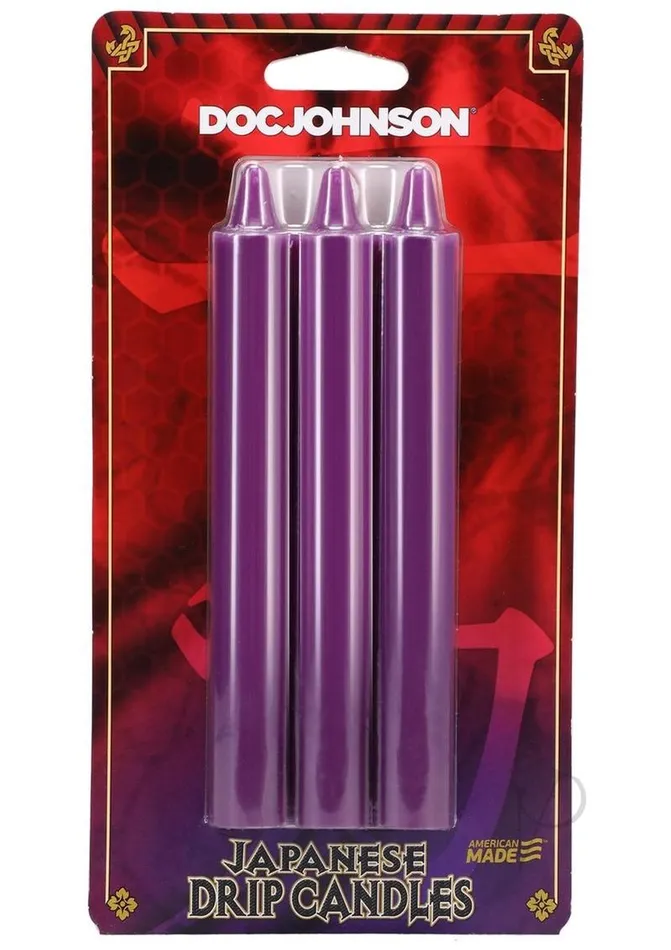 Doc Johnson Japanese Drip Candles 3 Pack Purple Japanese Bondage Vibrators Doc Johnson Japanese Drip Candles 3 Pack Purple Japanese Bondage Vibrators