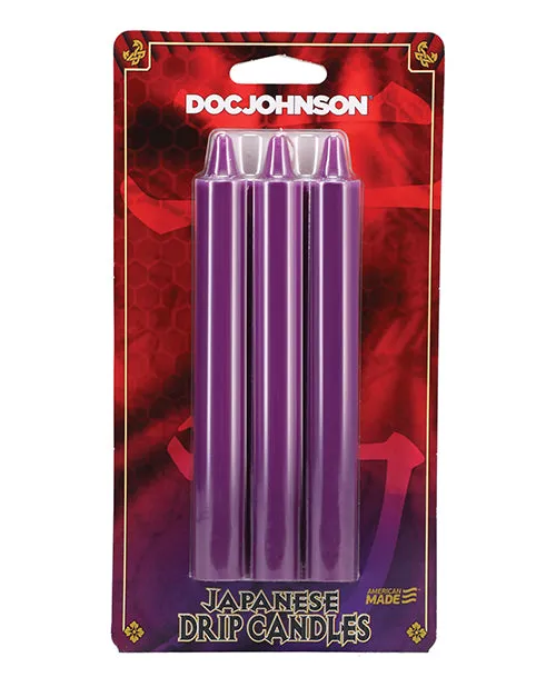 Doc Johnson Japanese Drip Candles 3 Pack Purple Japanese Bondage Vibrators Doc Johnson Japanese Drip Candles 3 Pack Purple Japanese Bondage Vibrators