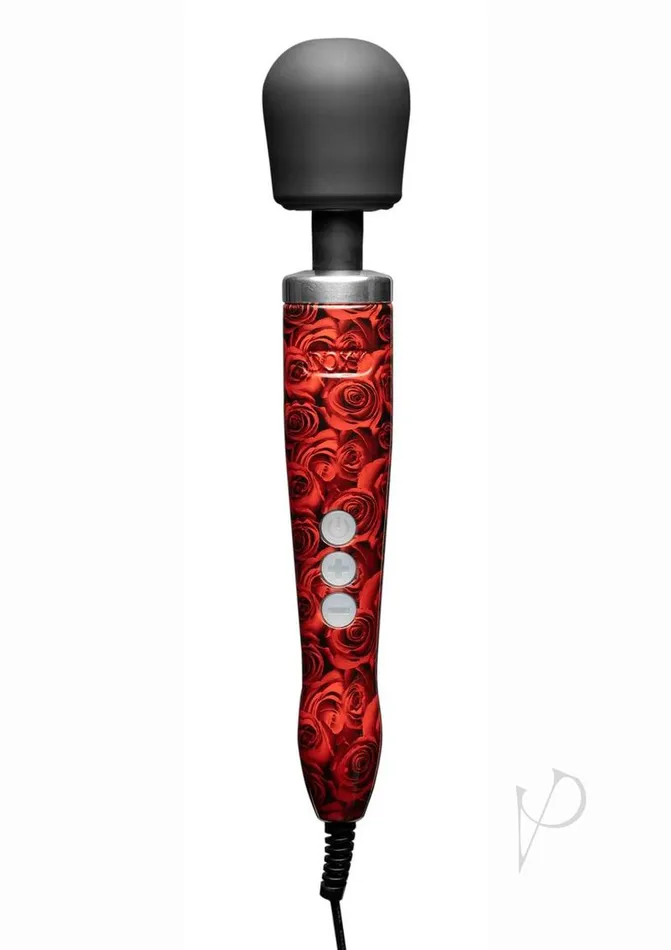 Doxy Anal Doxy Die Cast Wand PlugIn Vibrating Body Massager Metal Rose Pattern RedBlack Doxy Anal Doxy Die Cast Wand PlugIn Vibrating Body Massager Metal Rose Pattern RedBlack