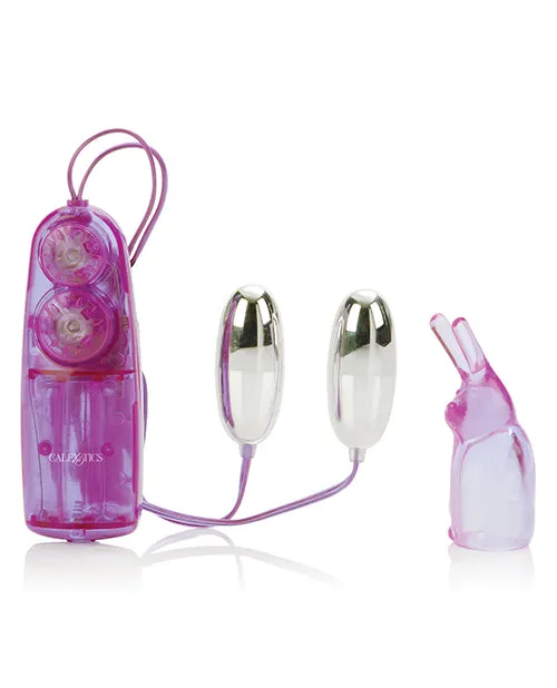 Dual Bunny Teaser Bullet with Wired Remote Control Purple Bullets Female Sex Toys Dual Bunny Teaser Bullet with Wired Remote Control Purple Bullets Female Sex Toys