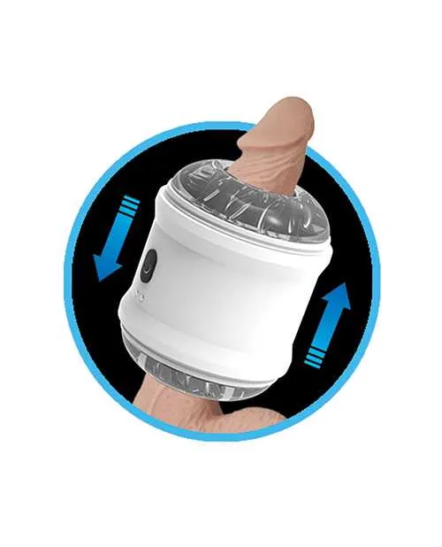 Dynamo Rechargeable Dual End Vibrating Masturbator Cup White Nasstoys Male Sex Toys