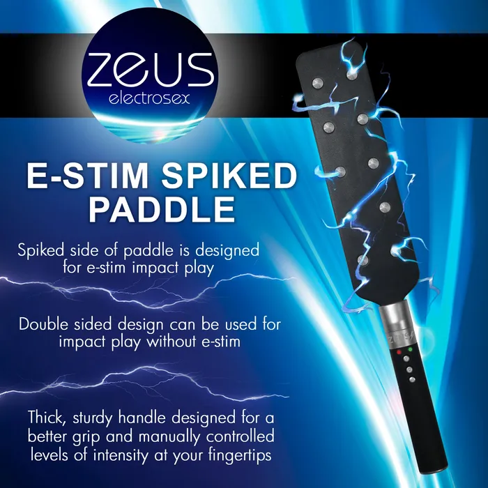 Estim Spiked Paddle Zeus Electrosex Vibrators