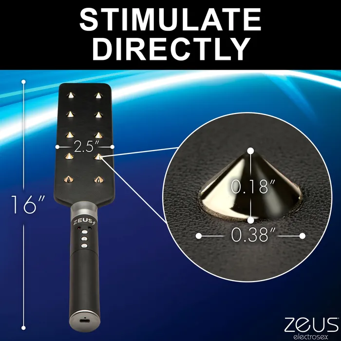 Estim Spiked Paddle Zeus Electrosex Vibrators