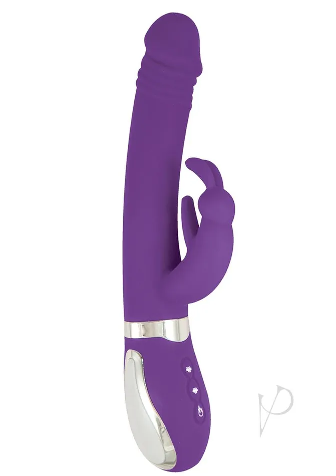 Energize Vibrators Energize Heat Up Bunny 2 Rechargeable Silicone Warming Rabbit Vibrator Purple