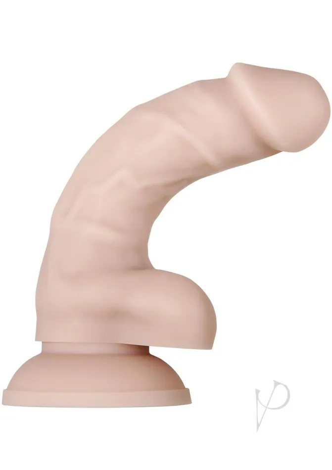 Evolved Real Supple Poseable Silicone Dildo with Balls 6in Vanilla Dildos