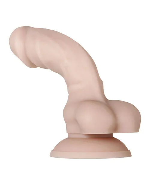 Evolved Real Supple Poseable Silicone Dildo with Balls 6in Vanilla Dildos