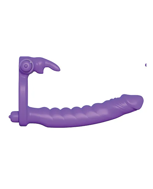 Fantasy C Ringz Couples Fantasy CRingz Silicone Double Penetrator Rabbit Cock Ring Purple