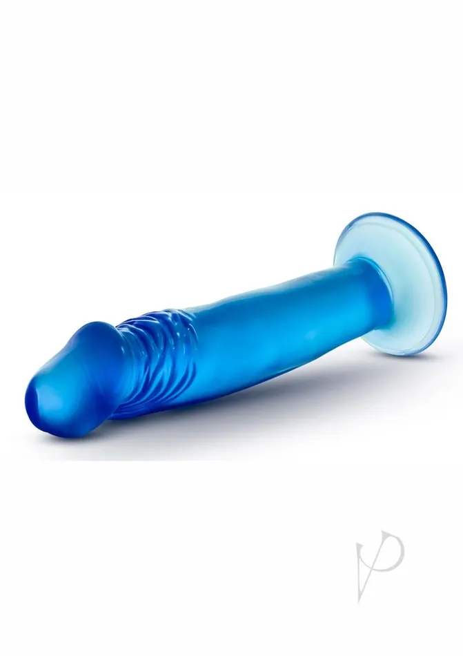 Female Sex Toys B Yours Sweet N Small Dildo with Suction Cup 6in Blue B Yours
