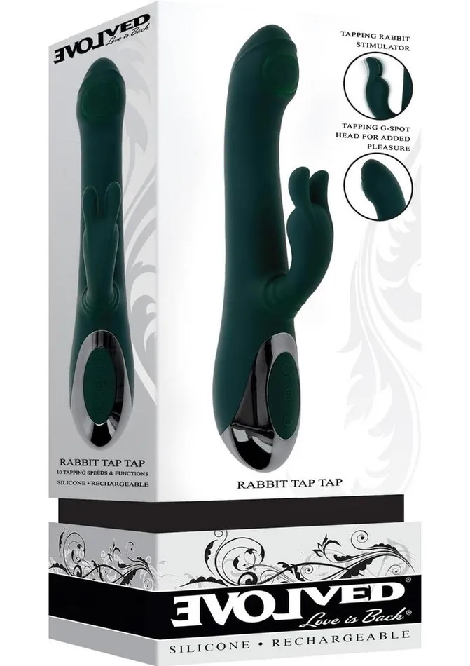 Female Sex Toys Evolved Rabbit Tap Tap Rechargeable Silicone Dual Vibrator Green Female Sex Toys Evolved Rabbit Tap Tap Rechargeable Silicone Dual Vibrator Green