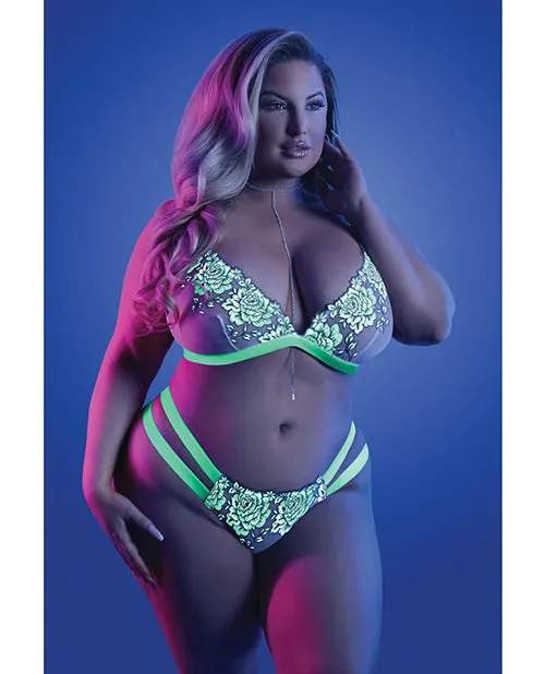Female Sex Toys Glow By Fantasy Lingerie Glow Night Vision Glow In the Dark Bralette Cage Panty QN Female Sex Toys Glow By Fantasy Lingerie Glow Night Vision Glow In the Dark Bralette Cage Panty QN