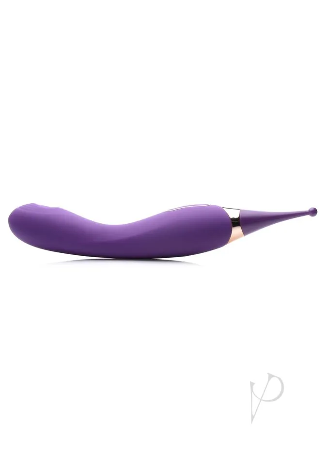 Female Sex Toys Inmi Inmi Power Zinger Pro Pulsing GSpot Silicone Rechargeable Pinpoint Vibrator with Interchangeable Tips Purple