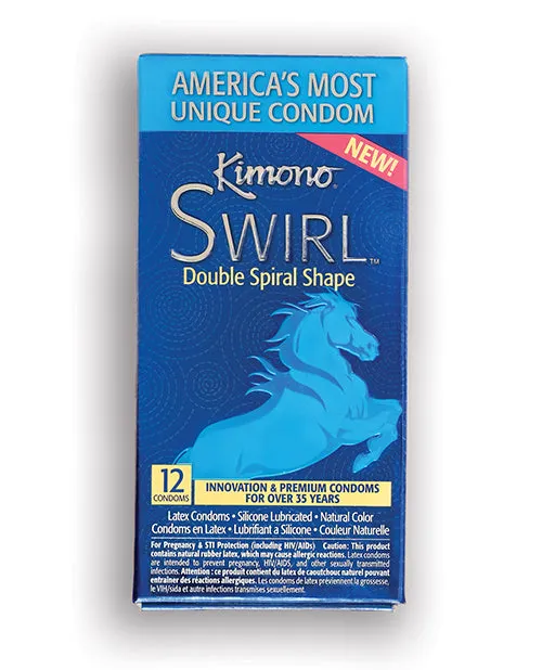Female Sex Toys Kimono Swirl Condom Pack of 12 Kimono
