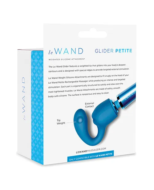 Female Sex Toys Le Wand Le Wand Petite Glider Weighted Silicone Attachment Blue