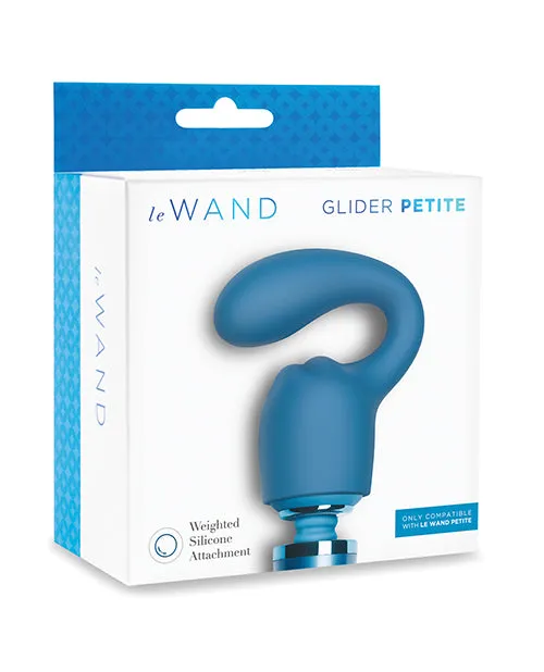 Female Sex Toys Le Wand Le Wand Petite Glider Weighted Silicone Attachment Blue