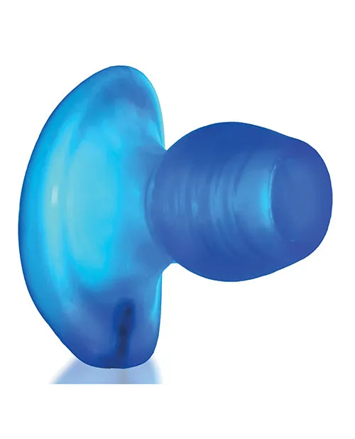 Female Sex Toys Oxballs Glowhole 2 Hollow Buttplug with LED Insert Large Blue Morph