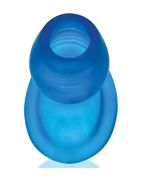 Female Sex Toys Oxballs Glowhole 2 Hollow Buttplug with LED Insert Large Blue Morph