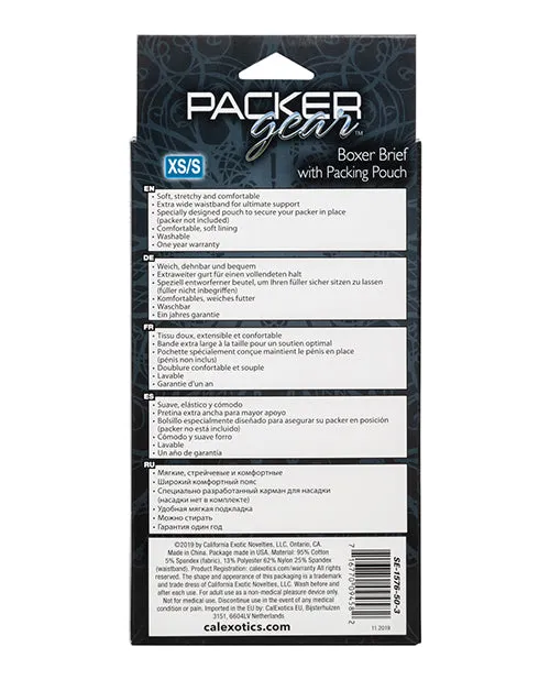 Female Sex Toys Packer Gear Packer Gear Boxer Brief with Packing Pouch XSS Black