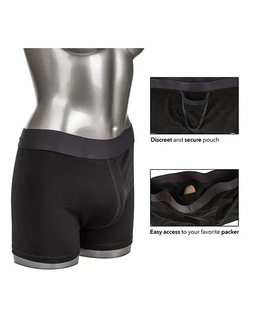 Female Sex Toys Packer Gear Packer Gear Boxer Brief with Packing Pouch XSS Black
