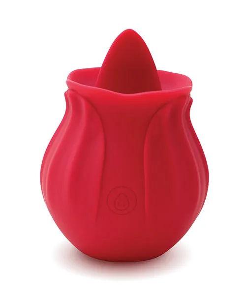 Female Sex Toys Skins Rose Buddies The Rose Lix Tongue Rechargeable Silicone Clitoral Stimulator Red Skins