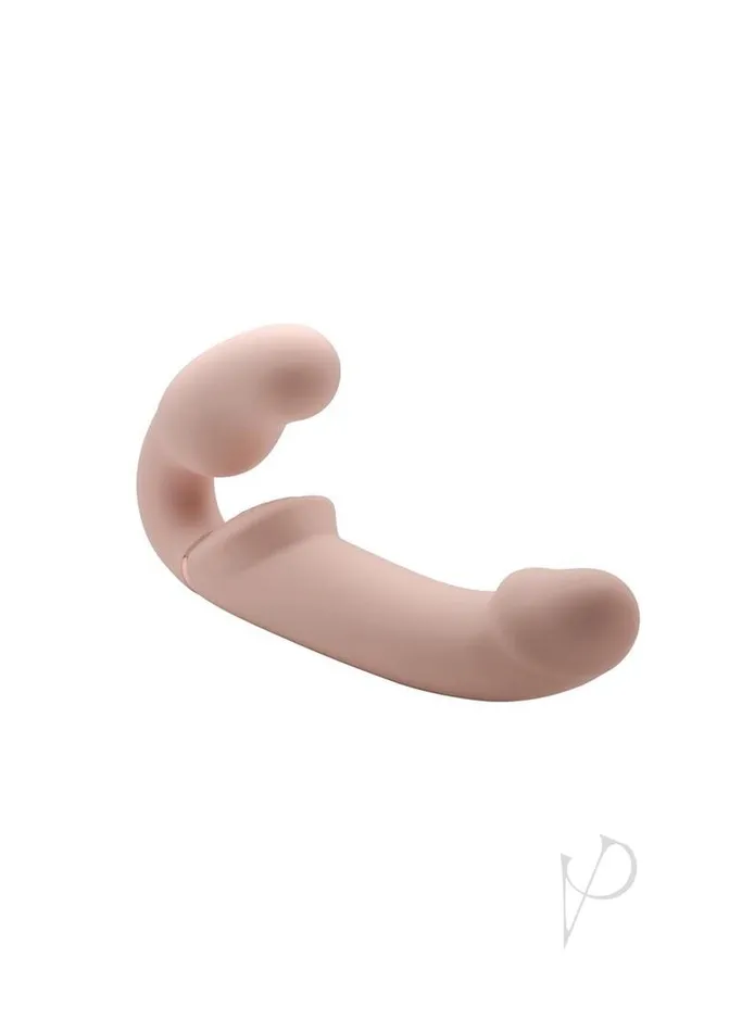 Female Sex Toys Strap U Strap U Inflatable Rechargeable Silicone Ergo Fit Strapless StrapOn with Remote Control Vanilla