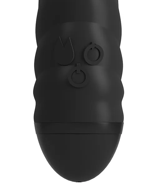 Female Sex Toys Twister Rechargeable Silicone Rabbit Vibrator with Remote Control Black Adrien Lastic