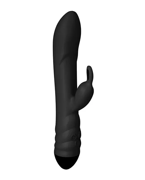 Female Sex Toys Twister Rechargeable Silicone Rabbit Vibrator with Remote Control Black Adrien Lastic