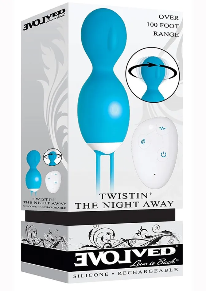 Female Sex Toys Twistin The Night Away Silicone Rechargeable Egg with Remote Control Blue Evolved Female Sex Toys Twistin The Night Away Silicone Rechargeable Egg with Remote Control Blue Evolved