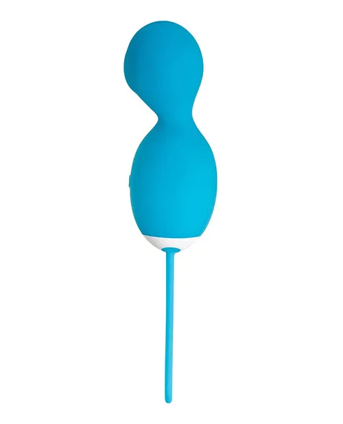 Female Sex Toys Twistin The Night Away Silicone Rechargeable Egg with Remote Control Blue Evolved