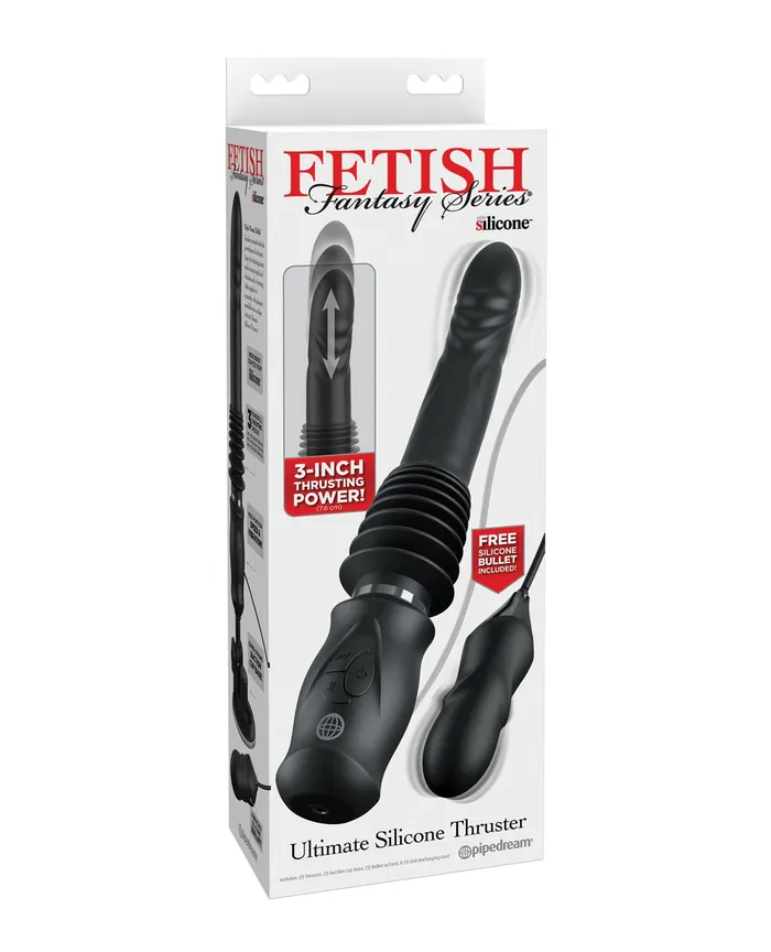 Fetish Fantasy Series Ultimate Silicone Rechargeable Thruster Vibrator Black Fetish Fantasy Series Female Sex Toys
