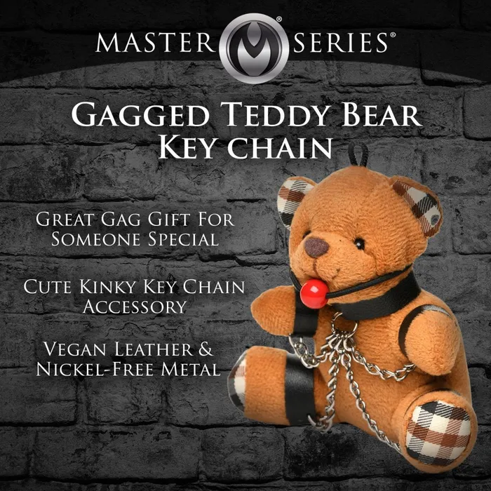 Gagged Teddy Bear Keychain Master Series Vibrators