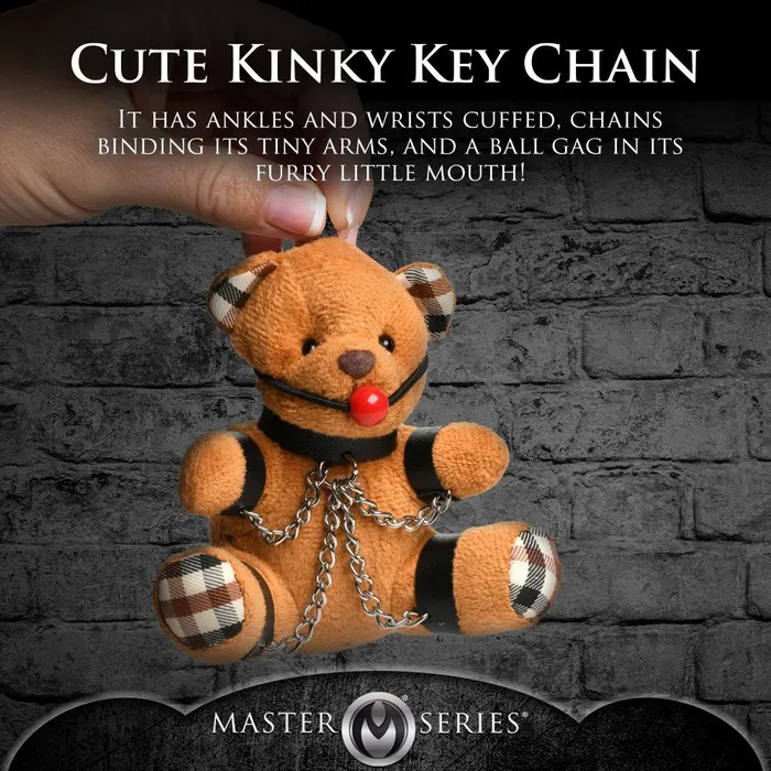 Gagged Teddy Bear Keychain Master Series Vibrators