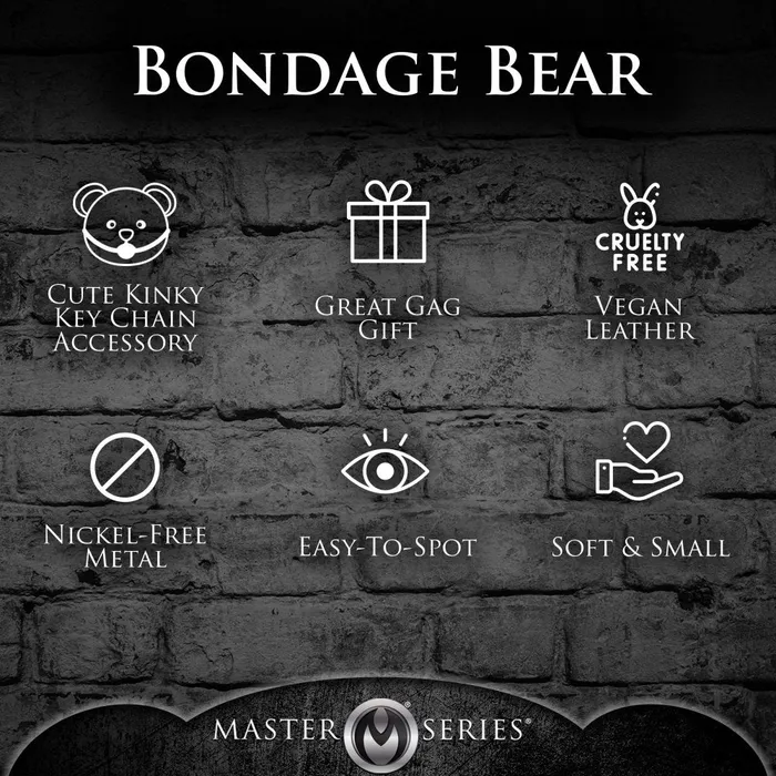 Gagged Teddy Bear Keychain Master Series Vibrators