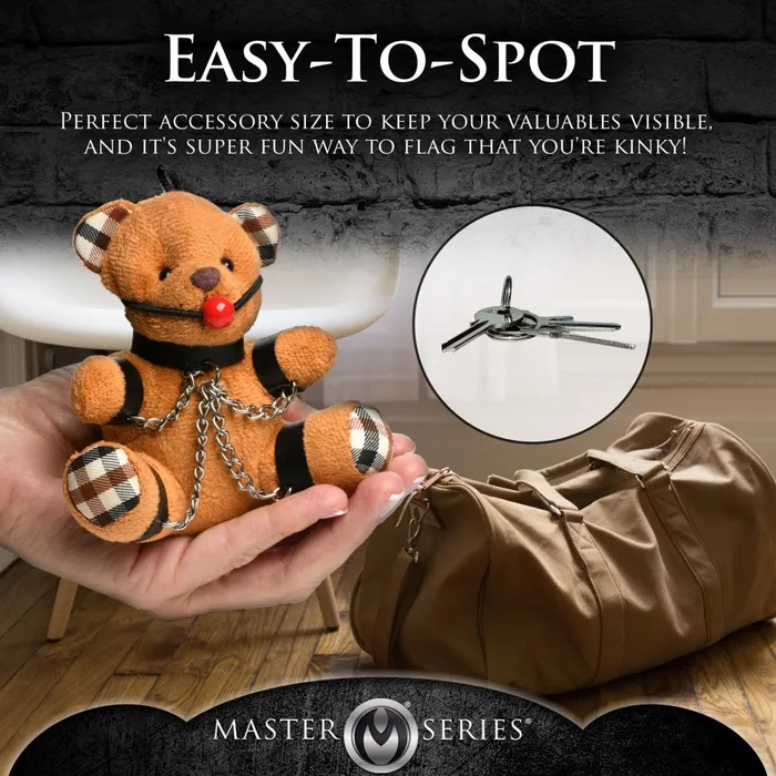Gagged Teddy Bear Keychain Master Series Vibrators