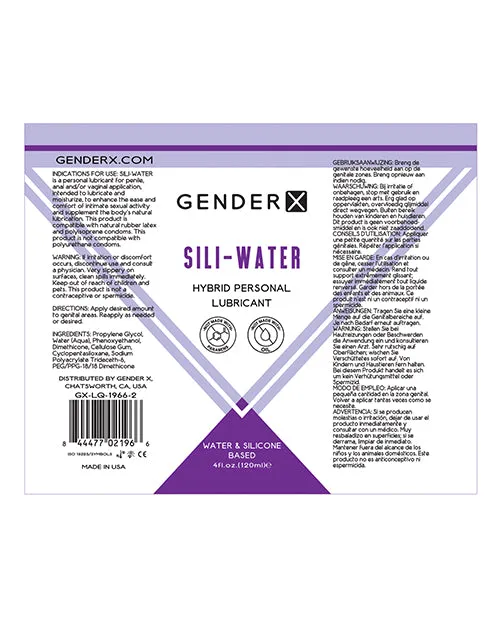 Gender X SiliWater Hybrid Lubricant 4oz Gender X Anal