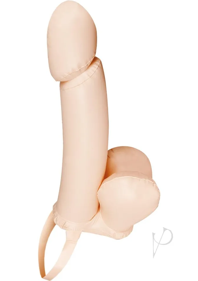 Get It On Inflatable Strap On Penis 27in Vanilla Nasstoys Female Sex Toys