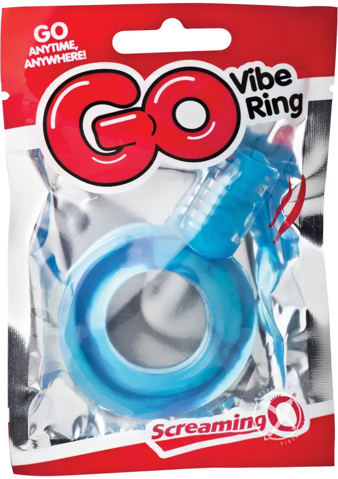 Go Vibe Ring Disposable Cock Ring Blue Screaming O Male Sex Toys