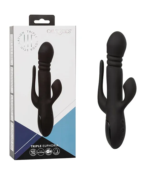 Iii Triple Vibrators III Triple Euphoria Rechargeable Silicone Stimulating Vibrator Black Iii Triple Vibrators III Triple Euphoria Rechargeable Silicone Stimulating Vibrator Black