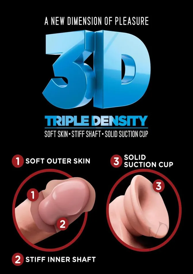 King Cock King Cock Plus Triple Density Dildo 7in Vanilla Dildos