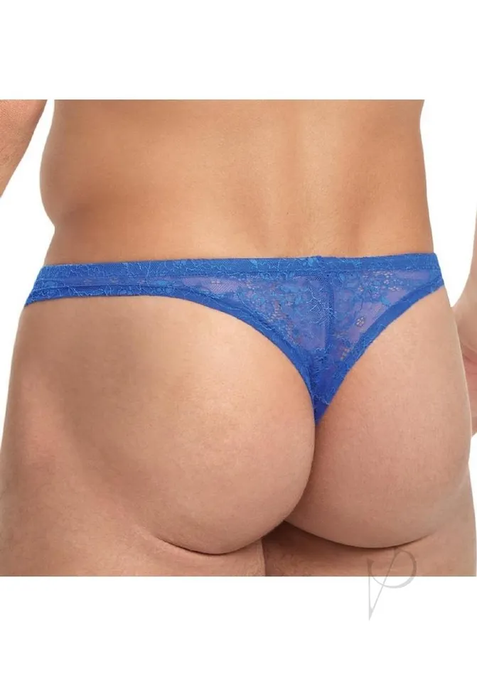 Lace King Lace King Lace Thong ML Blue Vibrators