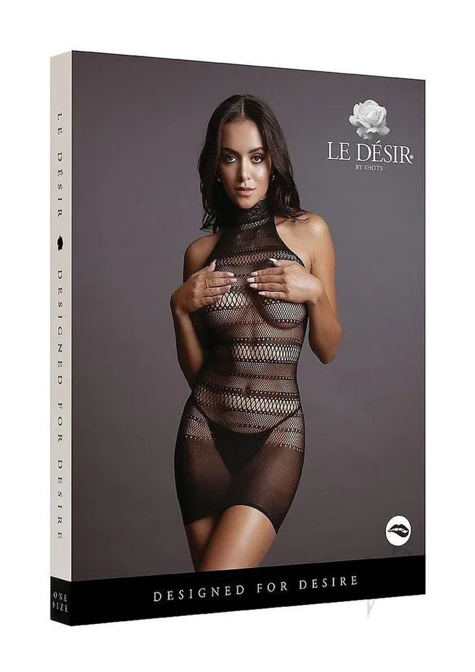 Le Desir High Lace Neck Net Mini Dress OS Black Le Desir Anal Le Desir High Lace Neck Net Mini Dress OS Black Le Desir Anal
