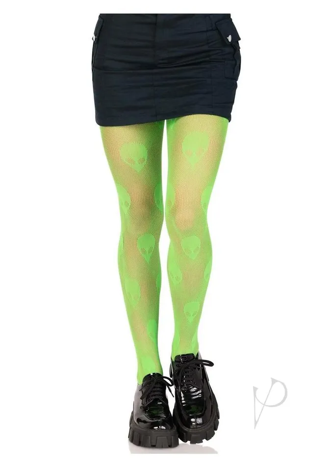 Leg Avenue Dildos Leg Avenue Alien Net Tights OS Green