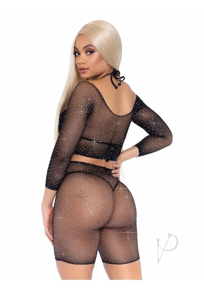 Leg Avenue Male Sex Toys Leg Avenue Rhinestone fishnet long sleeve crop top and biker shorts 2 Piece OS Black Leg Avenue Male Sex Toys Leg Avenue Rhinestone fishnet long sleeve crop top and biker shorts 2 Piece OS Black
