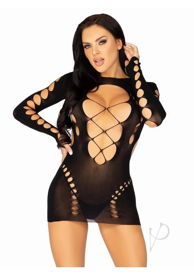 Leg Avenue Seamless Cut Out Long Sleeve Mini Dress with Faux LaceUp Detail OS Black Leg Avenue Male Sex Toys Leg Avenue Seamless Cut Out Long Sleeve Mini Dress with Faux LaceUp Detail OS Black Leg Avenue Male Sex Toys