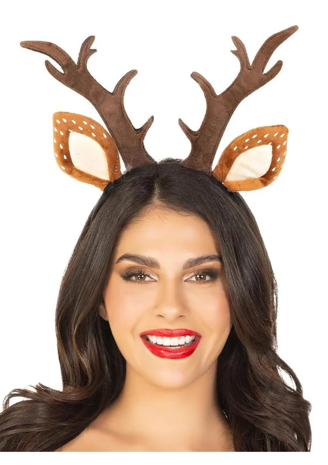 Leg Avenue Vibrators Leg Avenue Fawn Ear Antler Headband OS Brown