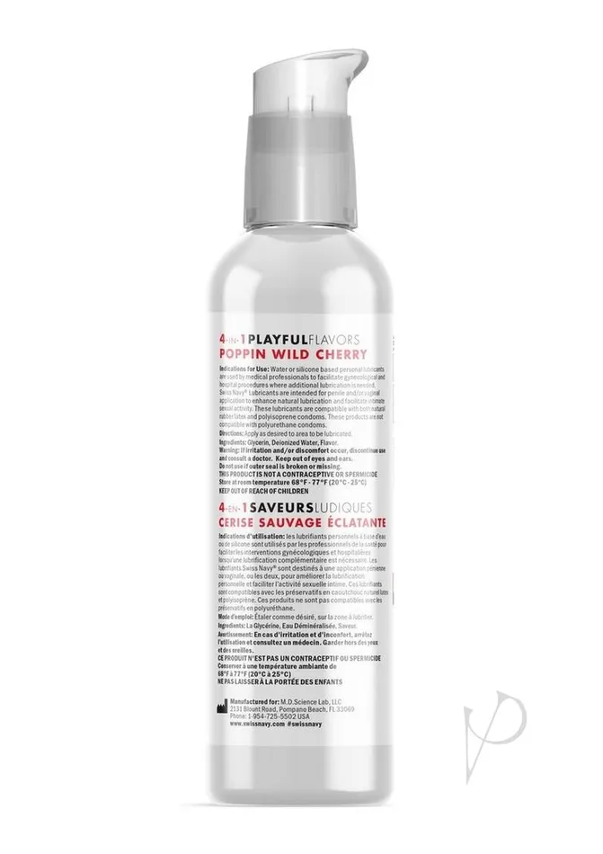 Lubricants Swiss Navy Swiss Navy 4 In 1 Flavored Lubricant 4oz Poppin Wild Cherry Lubricants Swiss Navy Swiss Navy 4 In 1 Flavored Lubricant 4oz Poppin Wild Cherry