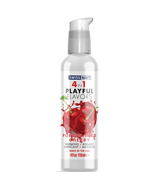 Lubricants Swiss Navy Swiss Navy 4 In 1 Flavored Lubricant 4oz Poppin Wild Cherry Lubricants Swiss Navy Swiss Navy 4 In 1 Flavored Lubricant 4oz Poppin Wild Cherry