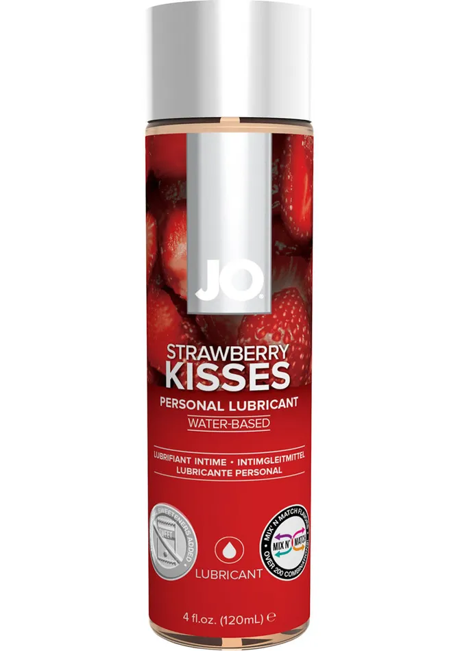 Lubricants System Jo JO H2O Water Based Flavored Lubricant Strawberry Kiss 4oz Lubricants System Jo JO H2O Water Based Flavored Lubricant Strawberry Kiss 4oz