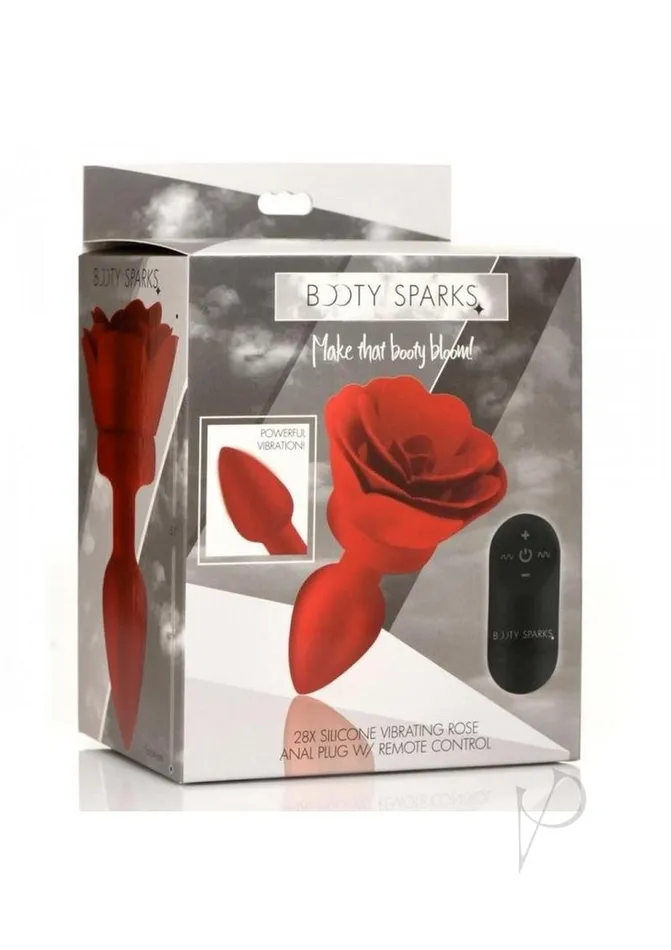 Male Sex Toys Booty Sparks Booty Sparks 28X Rechargeable Silicone Vibrating Rose Anal Plug with Remote Control Small Red Male Sex Toys Booty Sparks Booty Sparks 28X Rechargeable Silicone Vibrating Rose Anal Plug with Remote Control Small Red