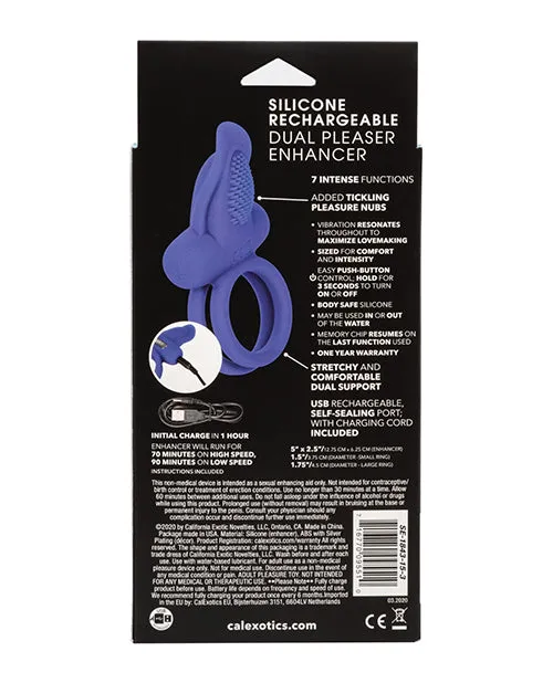 Male Sex Toys Couples Enhancers CalExotics Silicone Rechargeable Dual Pleasure Enhancer Cock Ring Blue Male Sex Toys Couples Enhancers CalExotics Silicone Rechargeable Dual Pleasure Enhancer Cock Ring Blue